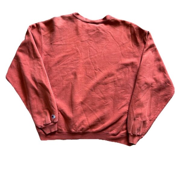 VTG 90s Champion Athletic Reverse Weave Crewneck Sweatshirt Mens Size Large Rust - Picture 2 of 10